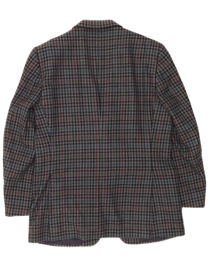 Giacca blazer da uomo a 2 bottoni Ermenegildo Zegna UK 38 pied de poule blu medio