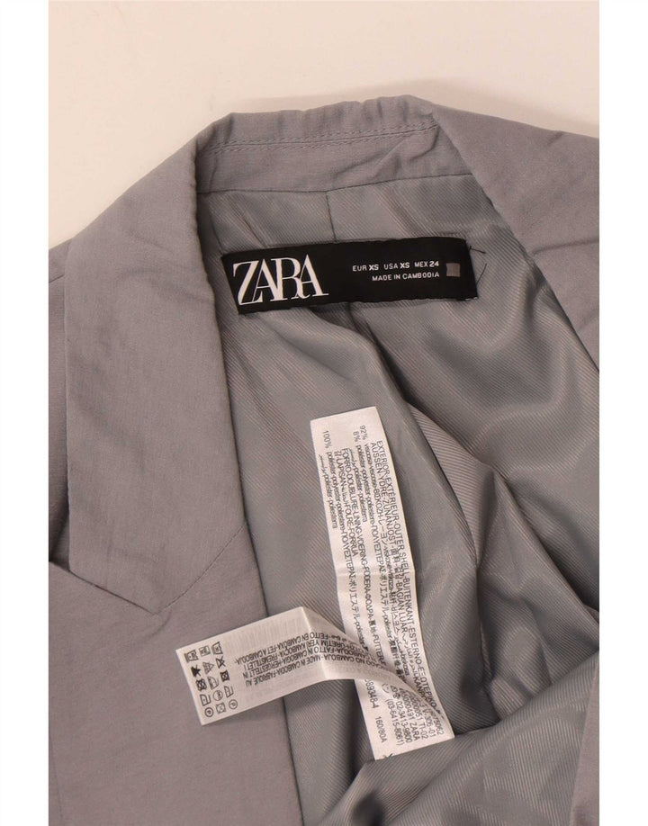 Giacca blazer aperta da donna Zara UK 6 XS viscosa grigia