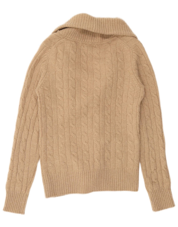 Maglione cardigan da donna Massimo Dutti UK 12 Lana marrone medio