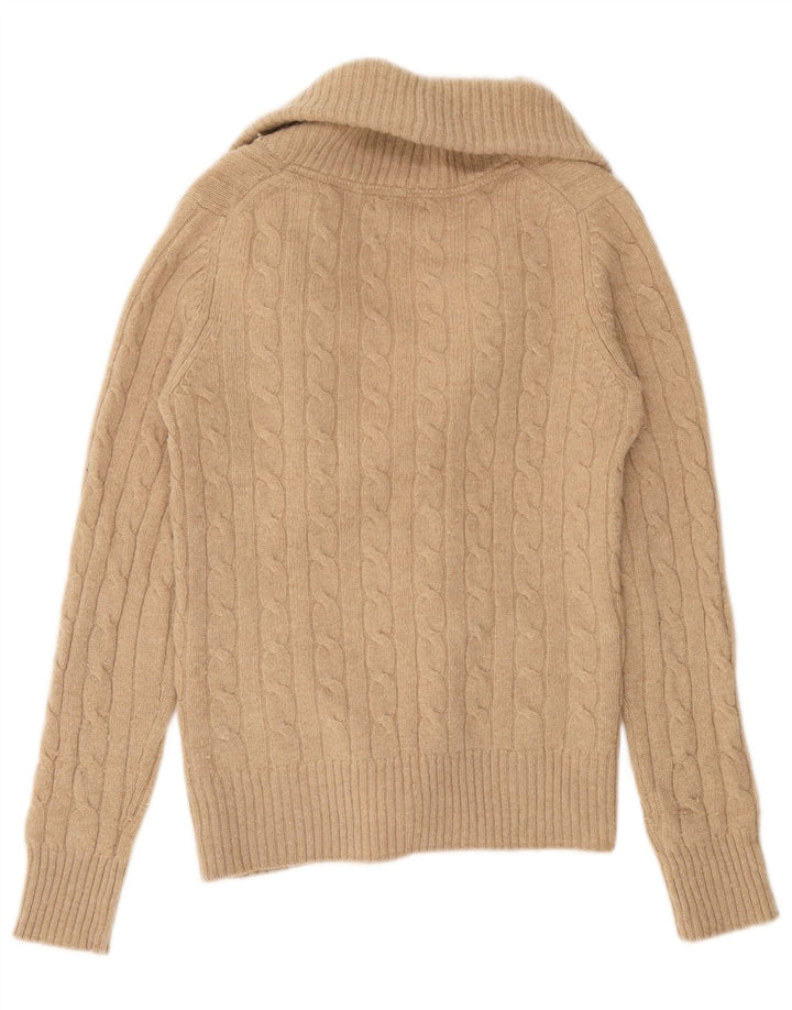 Maglione cardigan da donna Massimo Dutti UK 12 Lana marrone medio