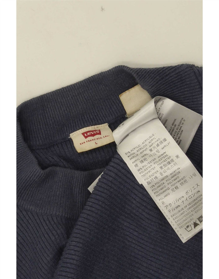 Levi's Top da donna a maniche lunghe UK 14 Large in acrilico blu navy