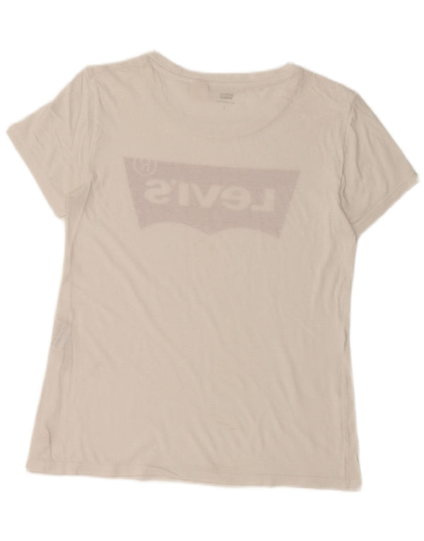 T-shirt grafica da donna LEVI'S Top UK 10 piccola bianca