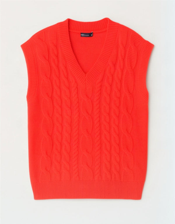 Canotta da donna Marks & Spencer UK 14 Acrilico arancione medio
