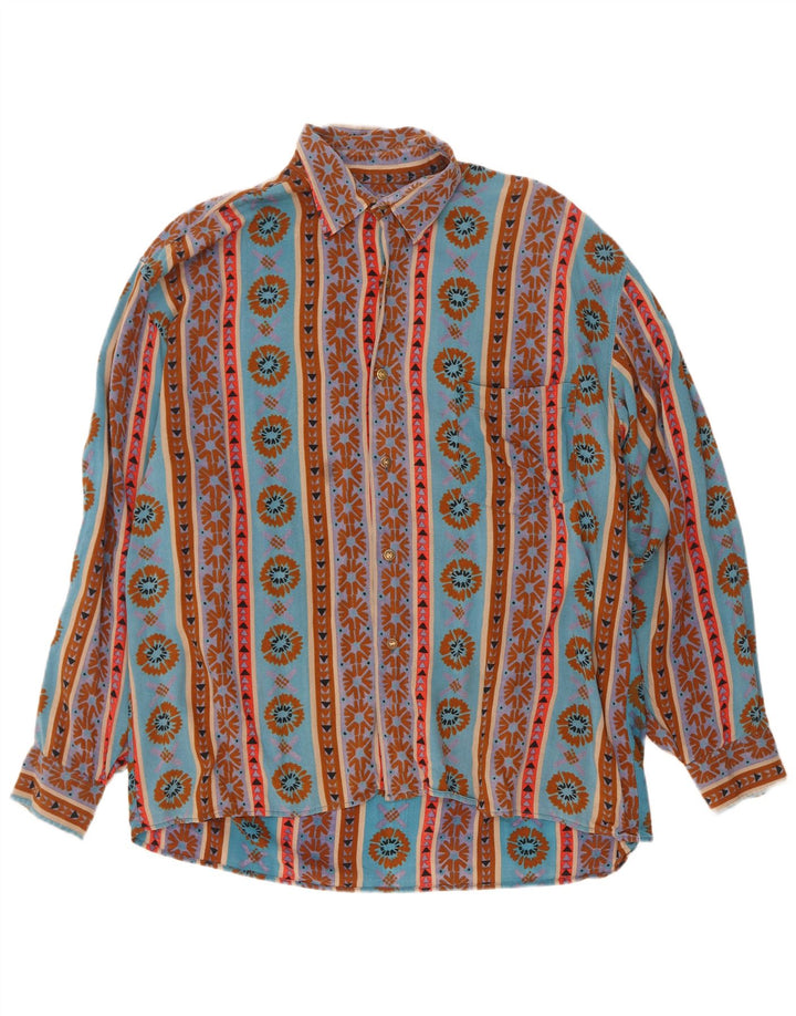 Camicia da uomo Izaro grande blu geometrica