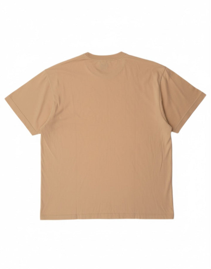 CALVIN KLEIN Mens T-Shirt Top XL Beige Cotton