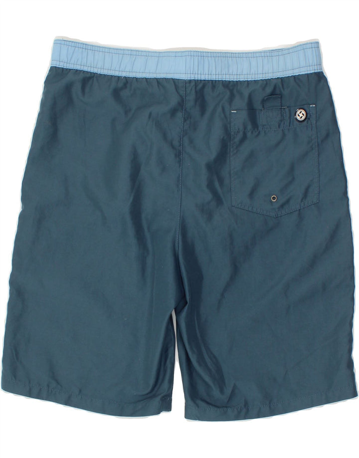 COLMAR Mens Swimming Shorts IT 48 Medium Blue Floral Polyester Vintage Colmar and Second-Hand Colmar from Messina Hembry 