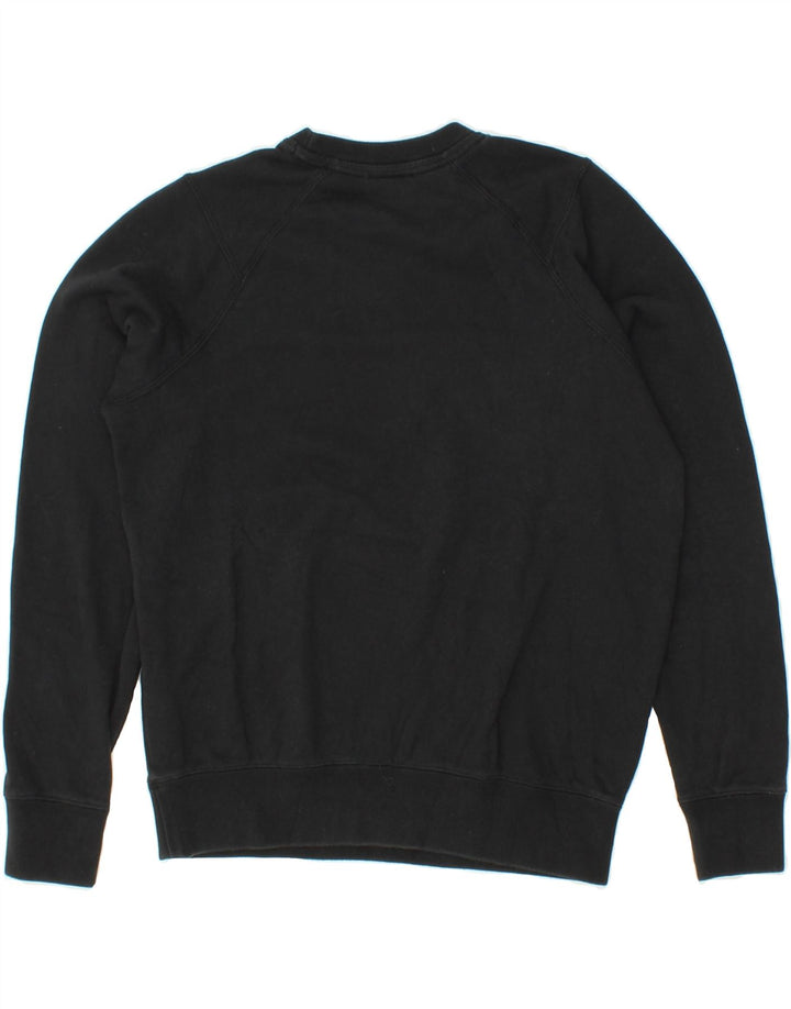 REEBOK Womens Graphic Sweatshirt Jumper UK 8/10 Small Black Cotton Vintage Reebok and Second-Hand Reebok from Messina Hembry 