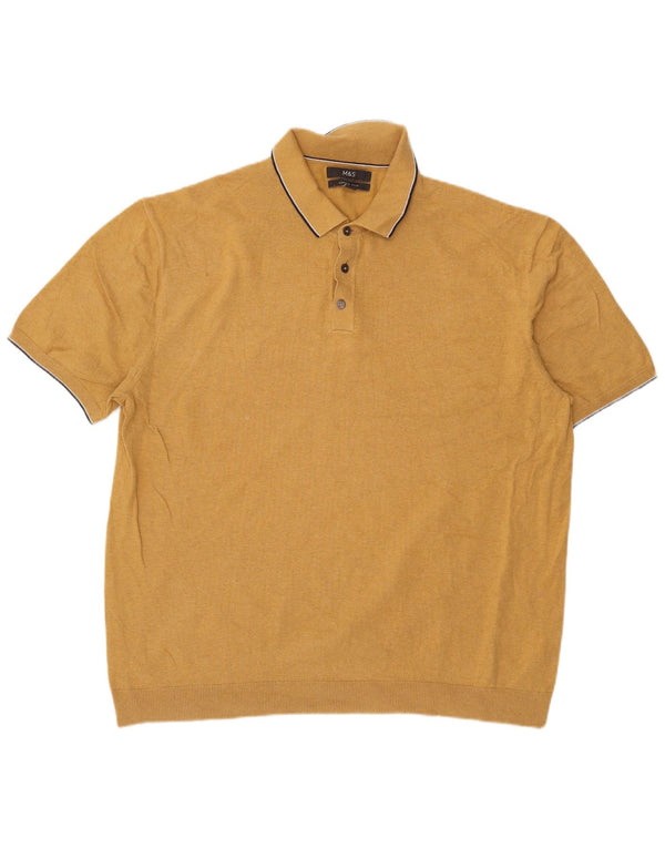 Polo da uomo Marks & Spencer 2XL cotone giallo
