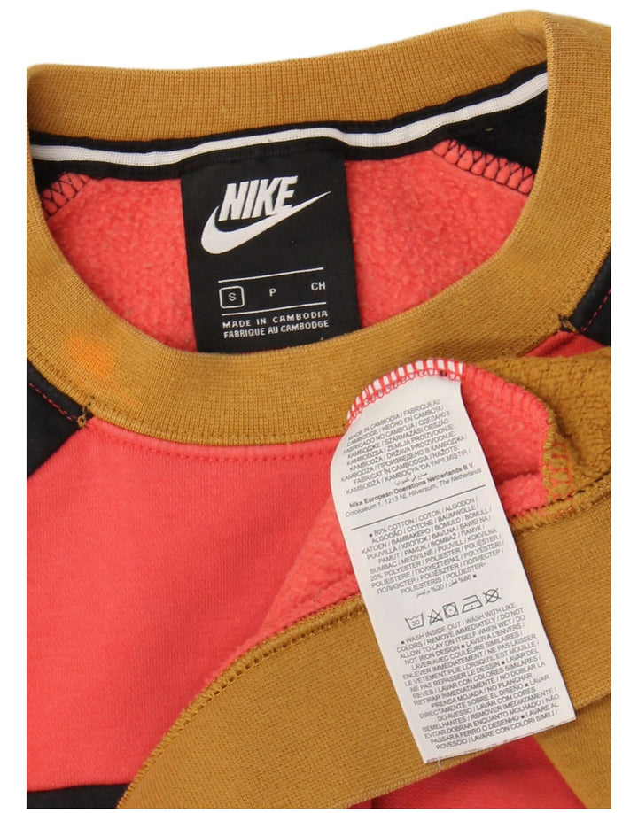 Felpa con grafica Nike da donna, maglione UK 10, piccolo, multicolore, color block