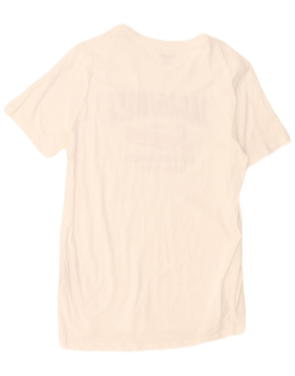 Jack & Jones Mens Graphic T-Shirt Top XL White Cotton
