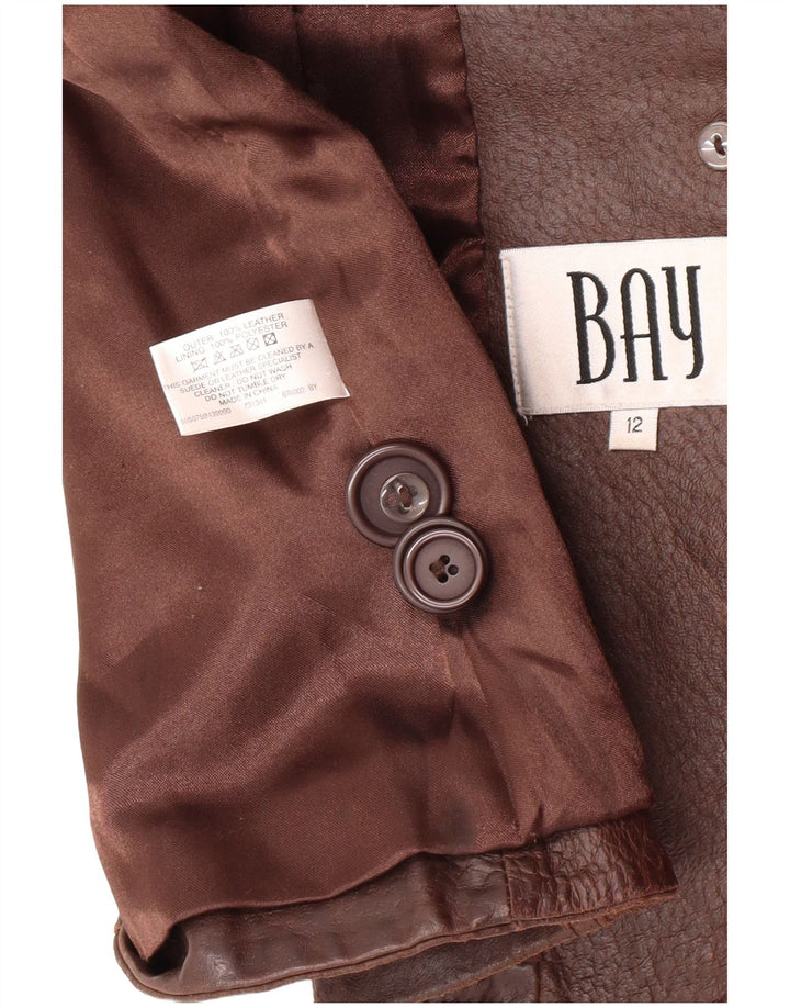 Giacca in pelle da donna Bay UK 12 Classica in pelle marrone medio