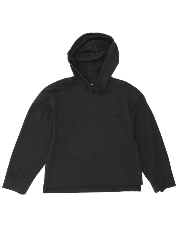 Felpa con cappuccio Nike Yoga Relaxed Fit da donna UK 6 XS poliestere nero