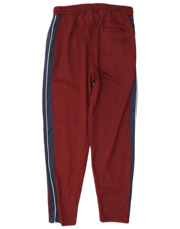 Pantaloni da tuta da uomo Ellesse grandi in cotone color block bordeaux