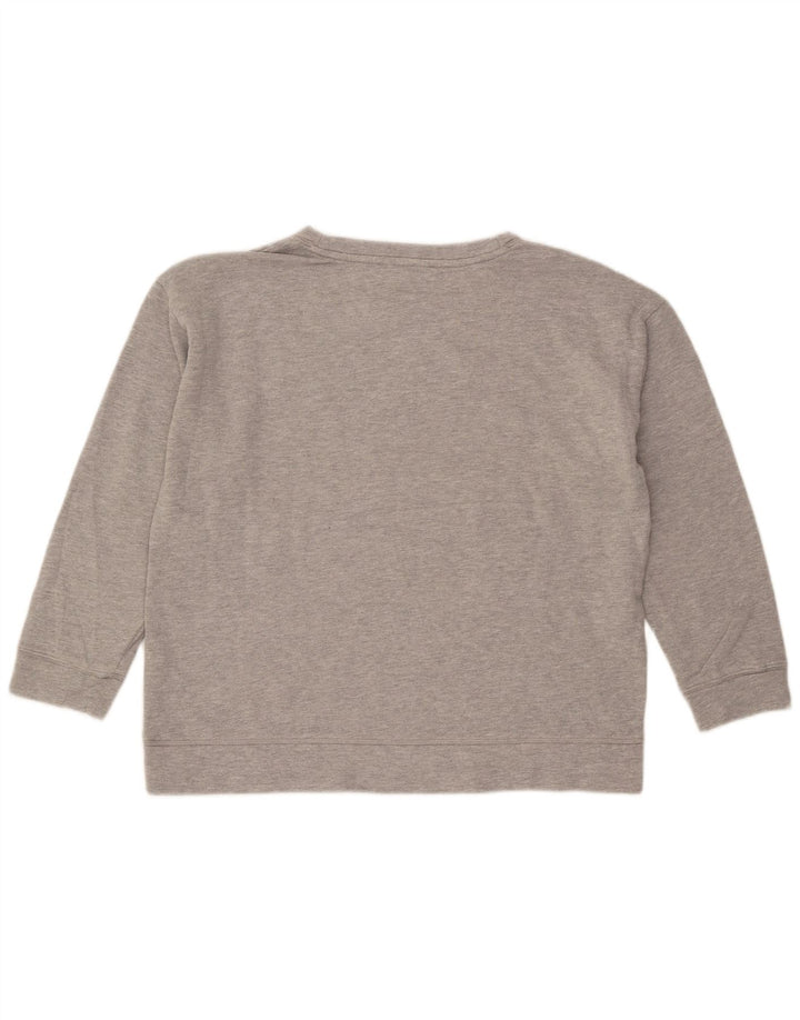 Felpa oversize con grafica da donna Tommy Hilfiger Maglione UK 16 Large Grigio
