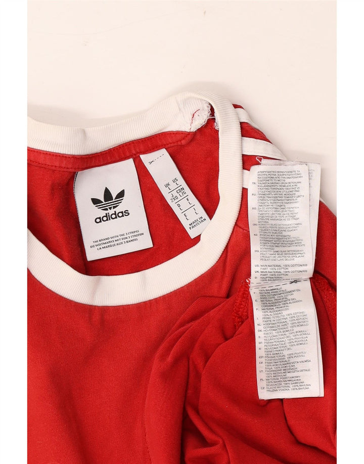 T-shirt da uomo Adidas Top Large rossa in cotone
