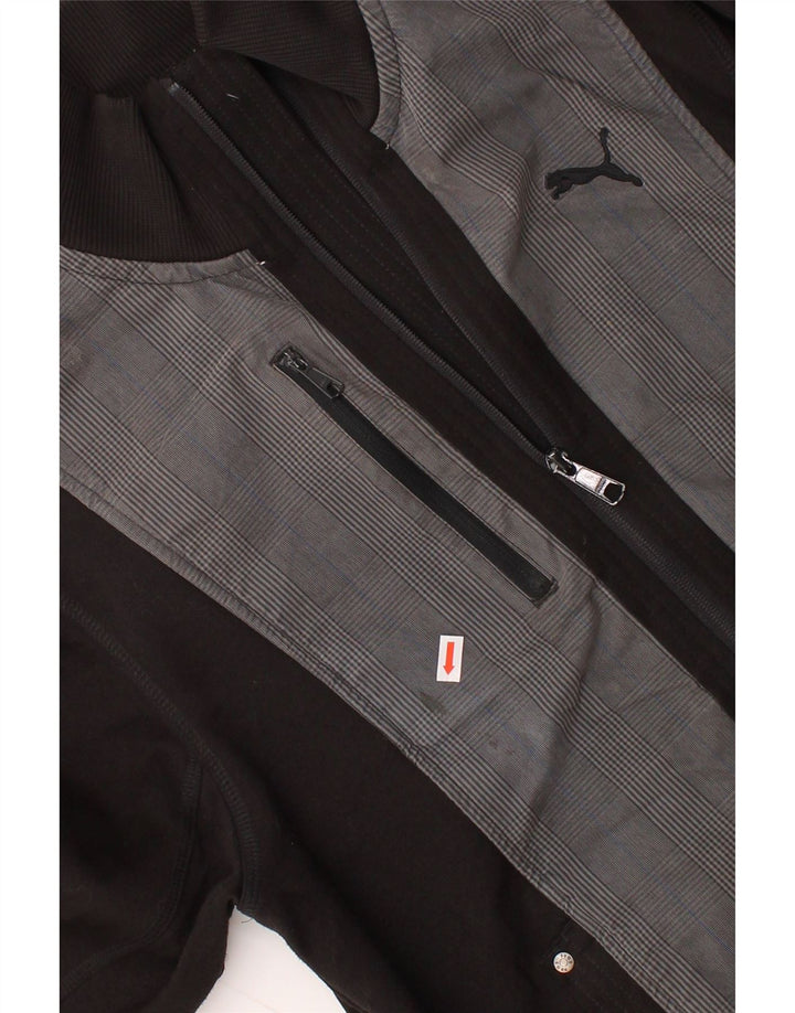 PUMA Womens Tracksuit Top Jacket UK 14 Medium Black Colourblock Polyester Vintage Puma and Second-Hand Puma from Messina Hembry 