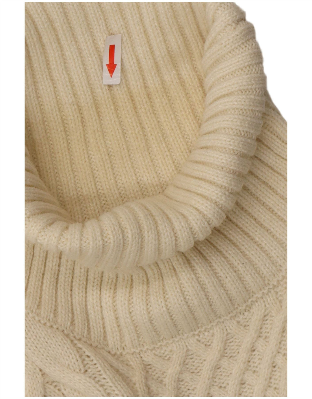 Maglione maglione collo alto da uomo PIOMBO 2XL acrilico bianco