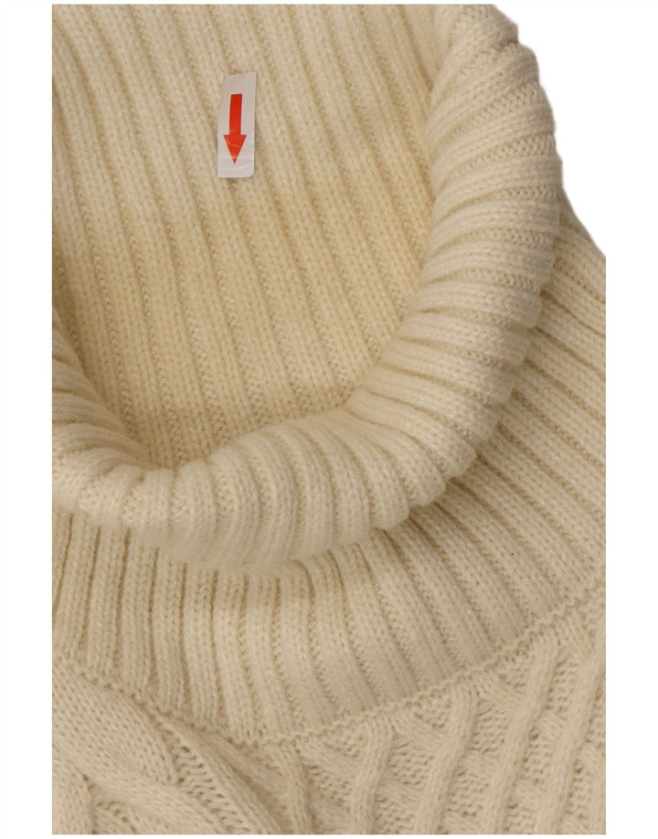 Maglione maglione collo alto da uomo PIOMBO 2XL acrilico bianco