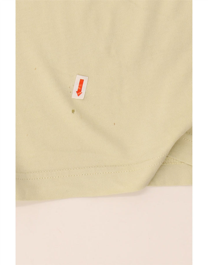 ADIDAS Mens T-Shirt Top Small Yellow Cotton