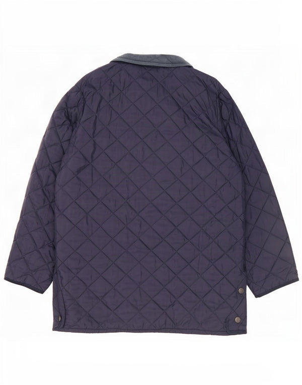 Giacca trapuntata Barbour da uomo LIDDESDALE UK 40 Large in nylon blu navy