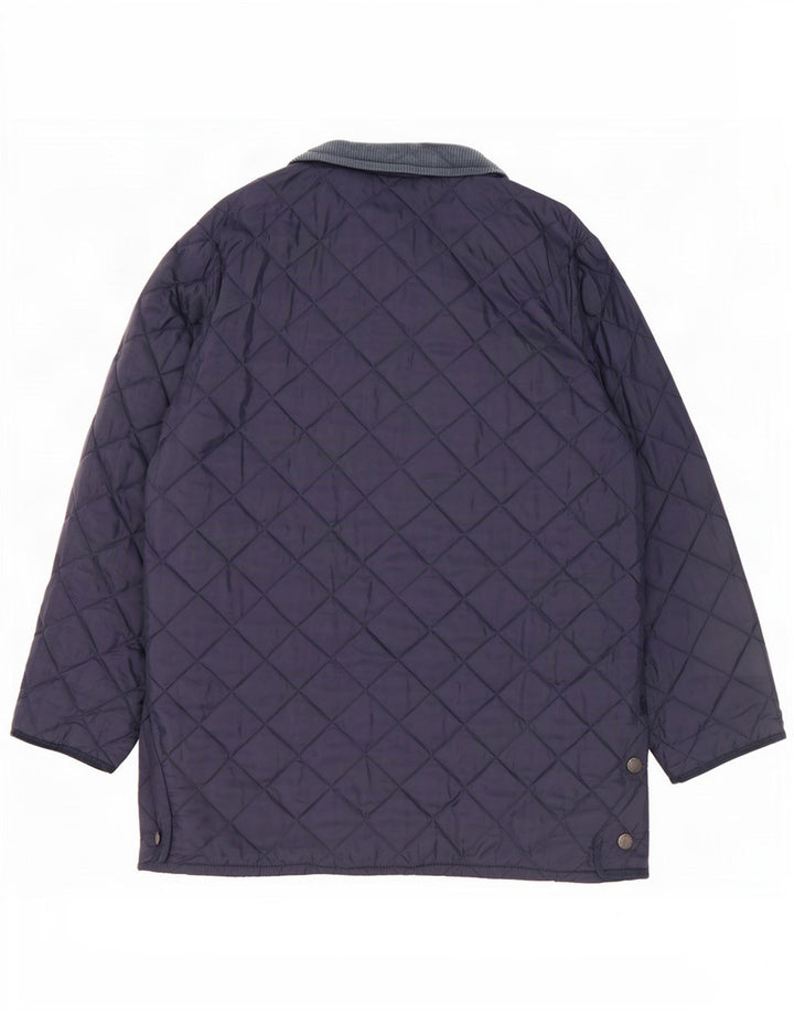Giacca trapuntata Barbour da uomo LIDDESDALE UK 40 Large in nylon blu navy
