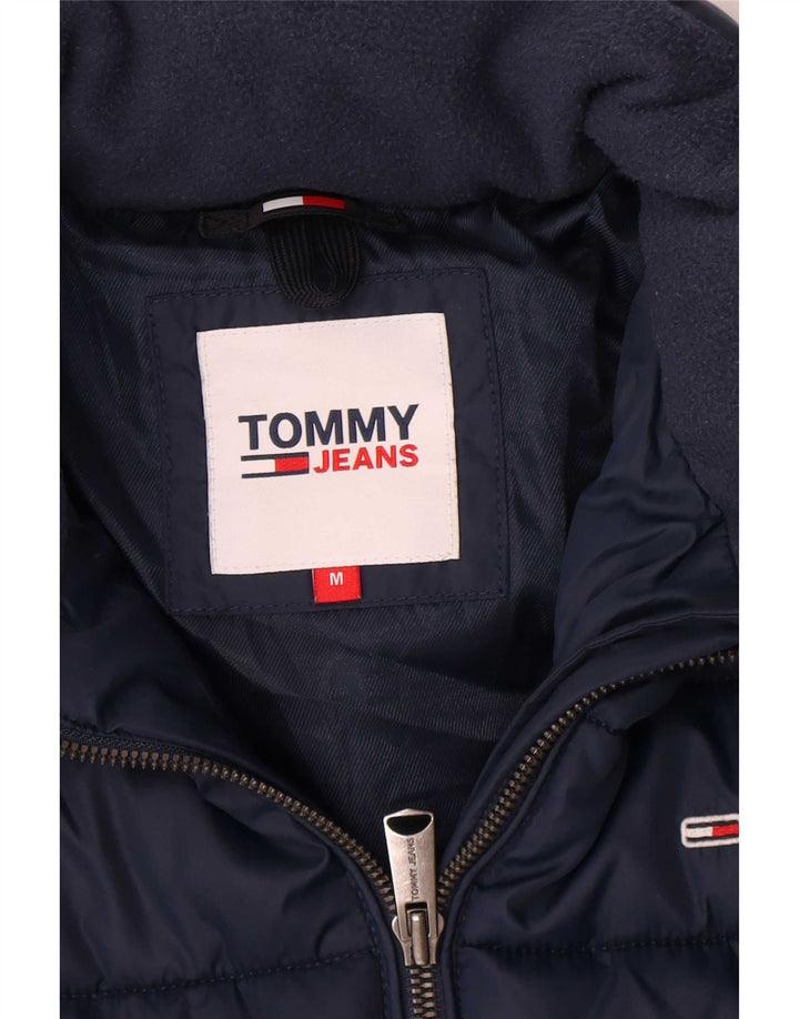Giacca imbottita da donna Tommy Hilfiger UK 14 poliestere medio blu navy