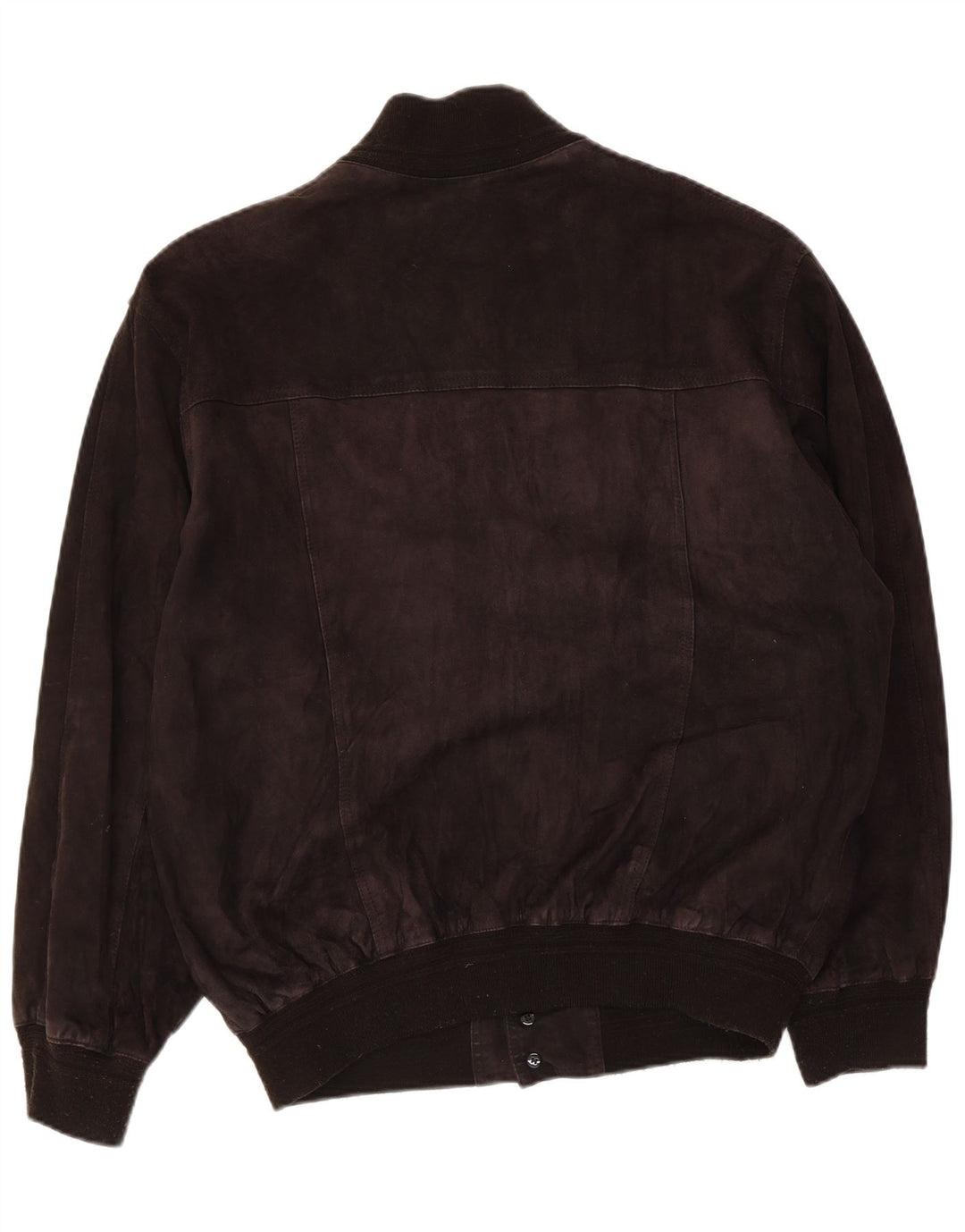 Giubbotto bomber vintage in pelle scamosciata da uomo IT 52 XL in pelle nera