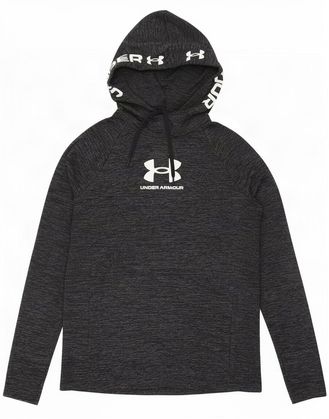 Maglietta grafica da uomo Under Armour a maniche lunghe grigio medio screziato