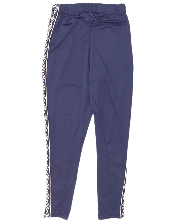 Pantaloni da tuta grafica da uomo Umbro medio poliestere blu navy