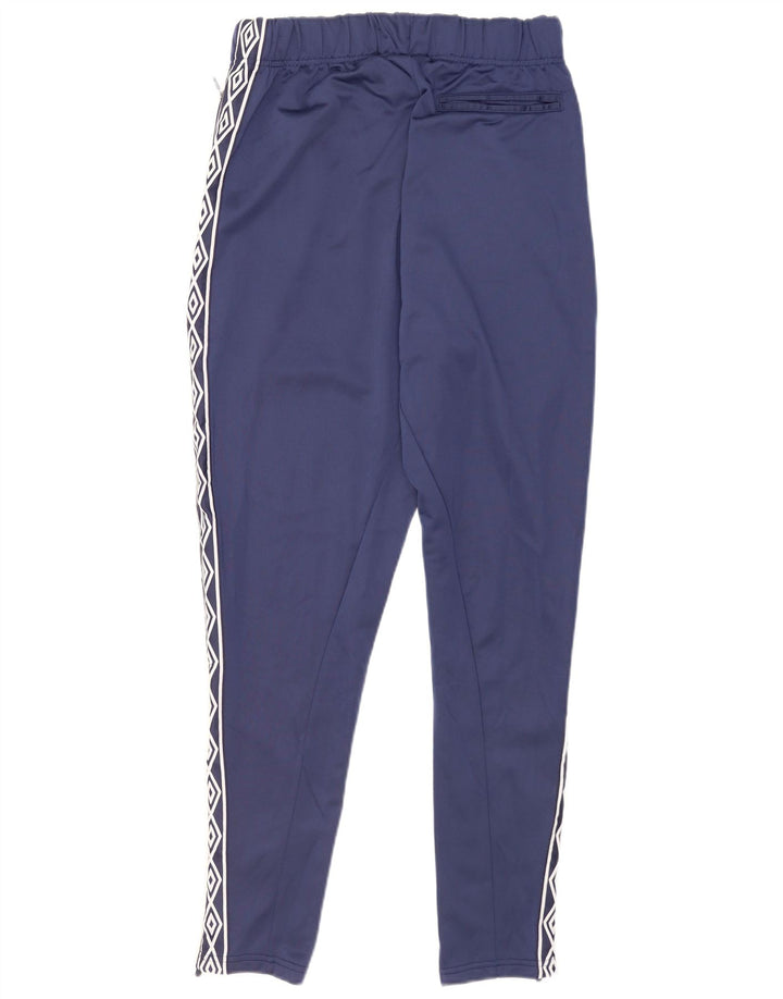 Pantaloni da tuta grafica da uomo Umbro medio poliestere blu navy