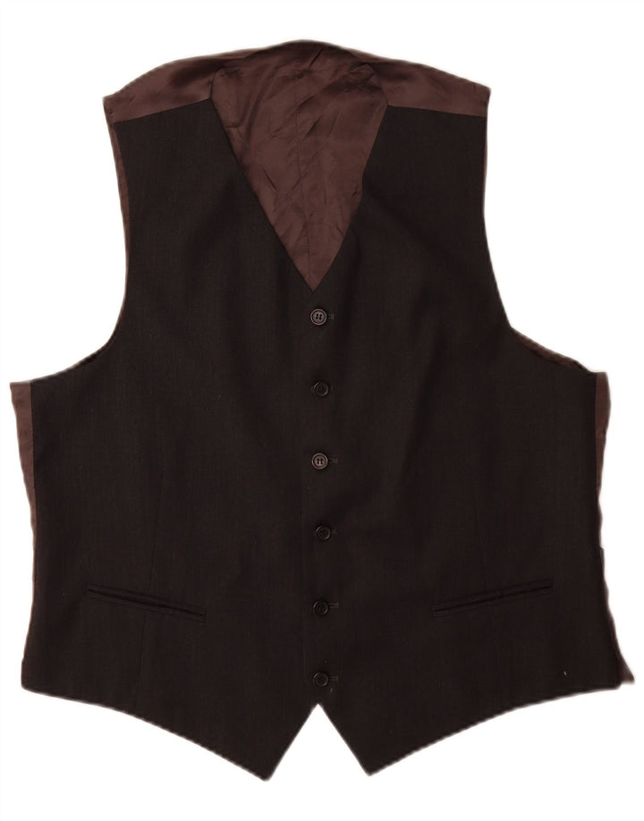 Gilet Uomo Vintage IT 54 XL Lana Nera
