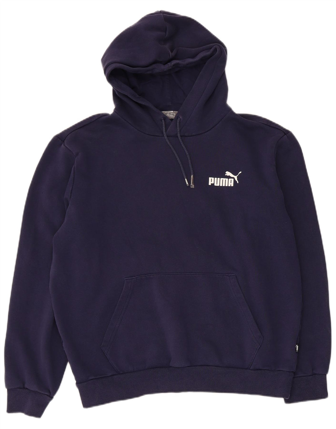 Felpa con cappuccio grafica da uomo Puma media cotone blu navy