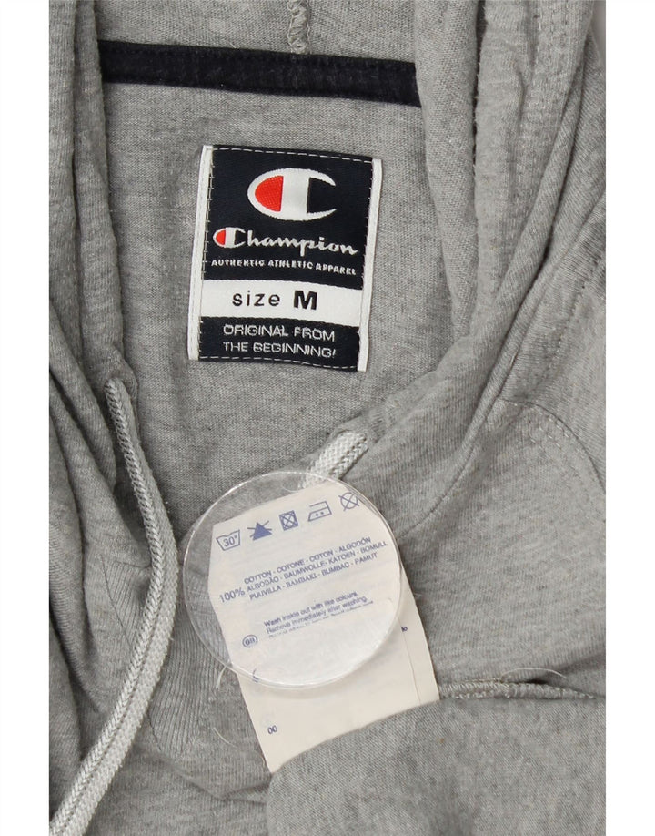 Felpa con cappuccio da uomo Champion in cotone grigio medio