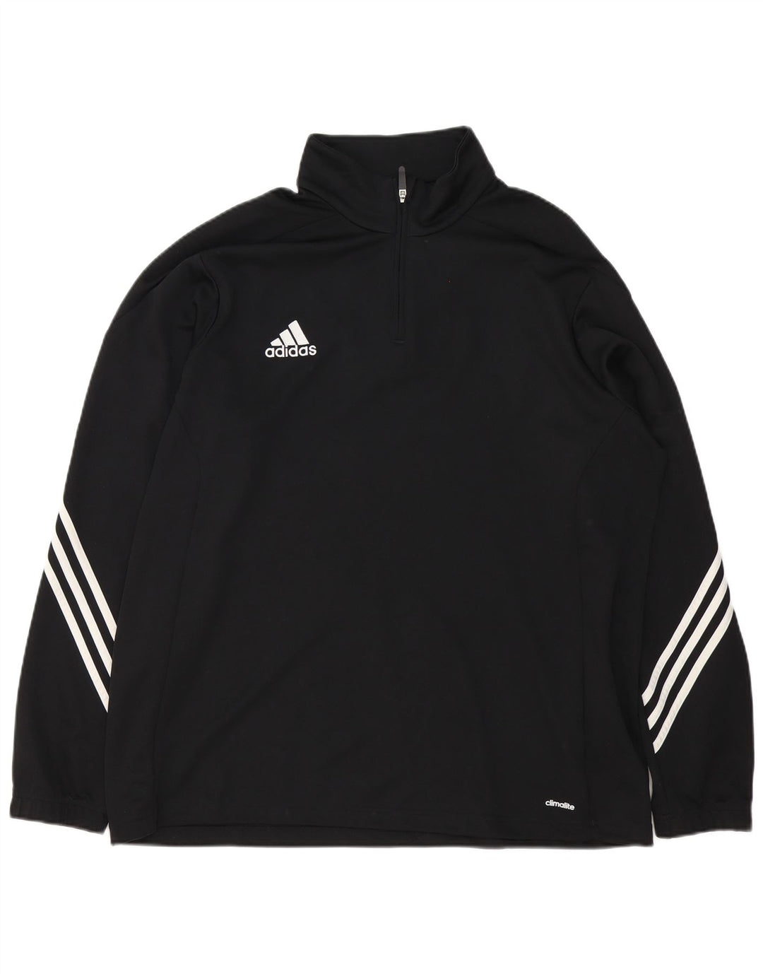 Adidas Uomo Climalite Zip Neck Pullover Tuta Top 2XL Poliestere Nero