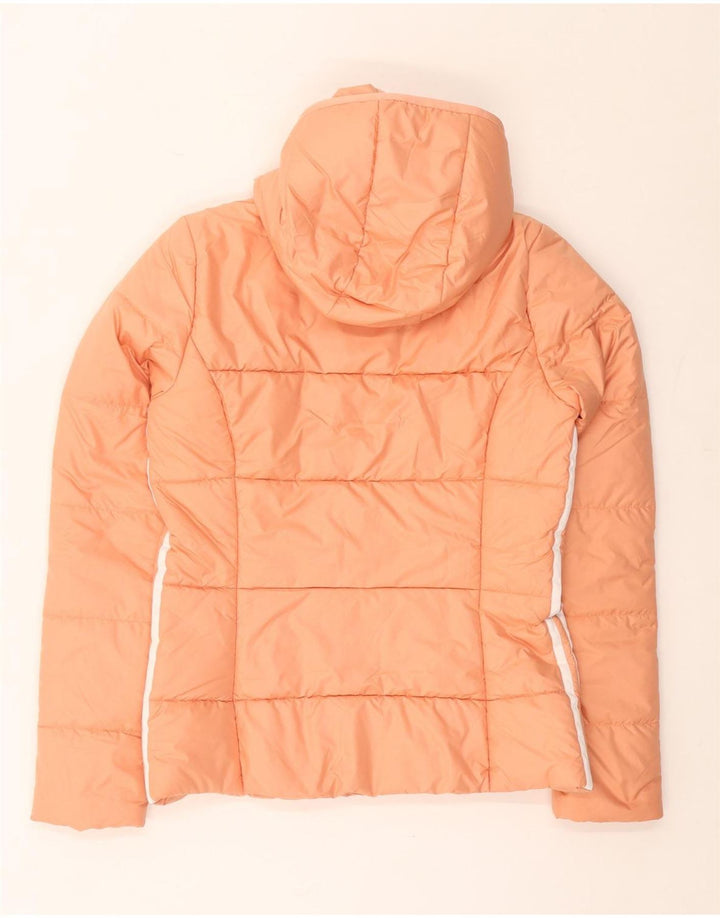 Giacca imbottita con cappuccio Adidas Primegreen da donna UK 10 Small Arancione Poliestere