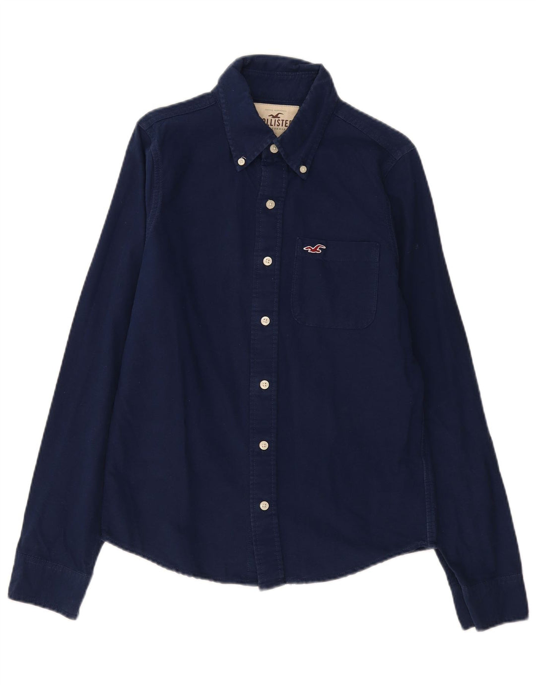 Camicia da uomo HOLLISTER piccola in cotone blu navy