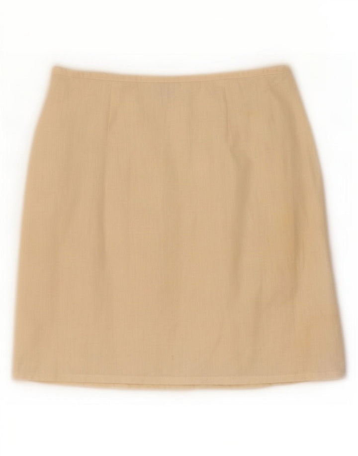 Gonna mini avvolgente da donna Benetton IT 44 media W28 cotone beige