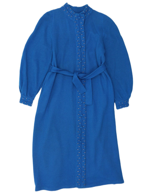 Abito maglione vintage da donna UK 18 XL Blu