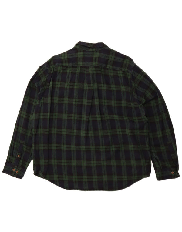 Camicia in flanella da uomo Eddie Bauer 2XL cotone a quadri verde