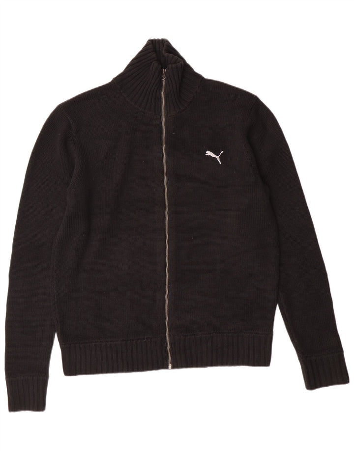 Maglione cardigan da uomo Puma grande acrilico nero