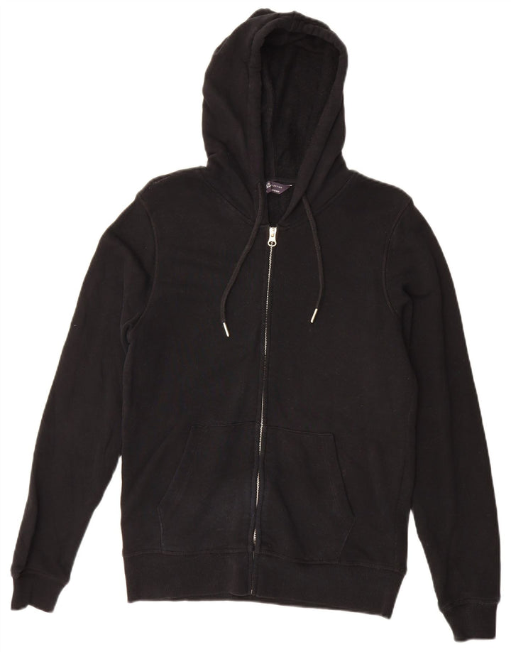 Maglione con cappuccio e zip oversize da donna Marks & Spencer UK 8 piccolo cotone nero