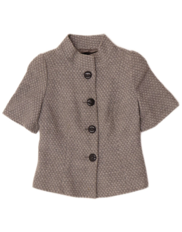 Giacca Bolero a maniche corte da donna Benetton IT 38 XS Acrilico chiazzato grigio