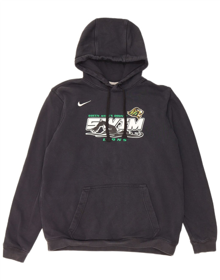 Felpa con cappuccio grafica Nike da uomo in cotone nero medio