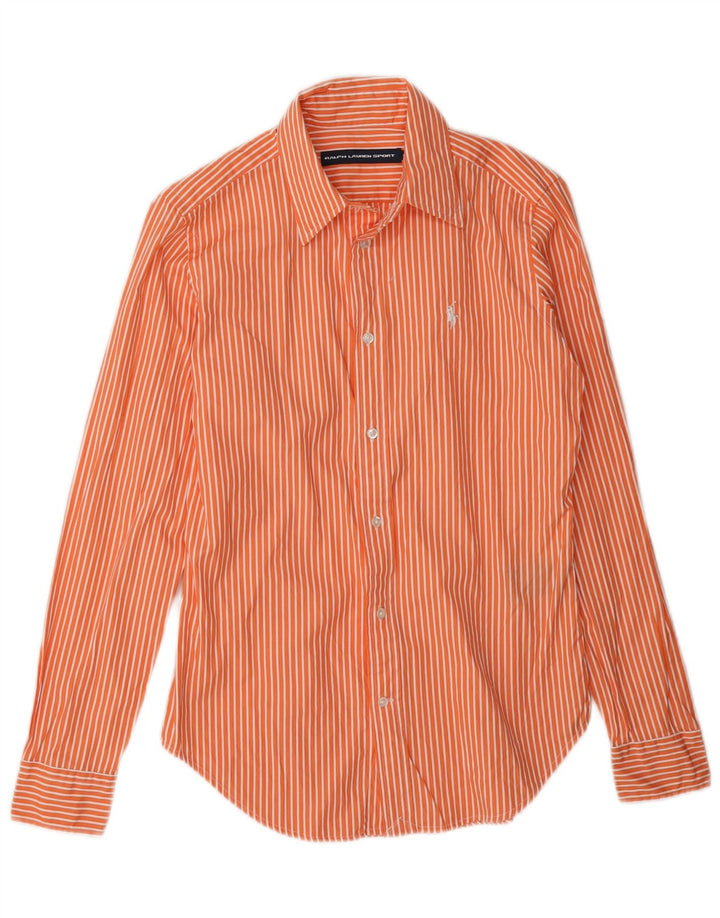 Camicia da donna Ralph Lauren US 4 Small in cotone a righe arancioni