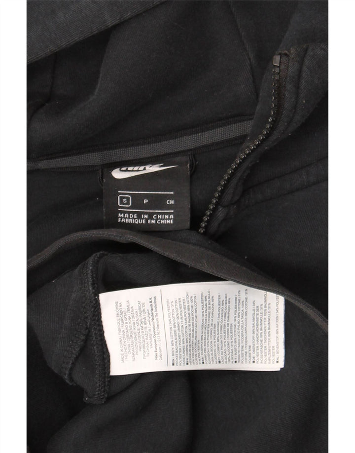 Maglione con cappuccio e zip oversize da donna Nike UK 10 piccolo cotone nero