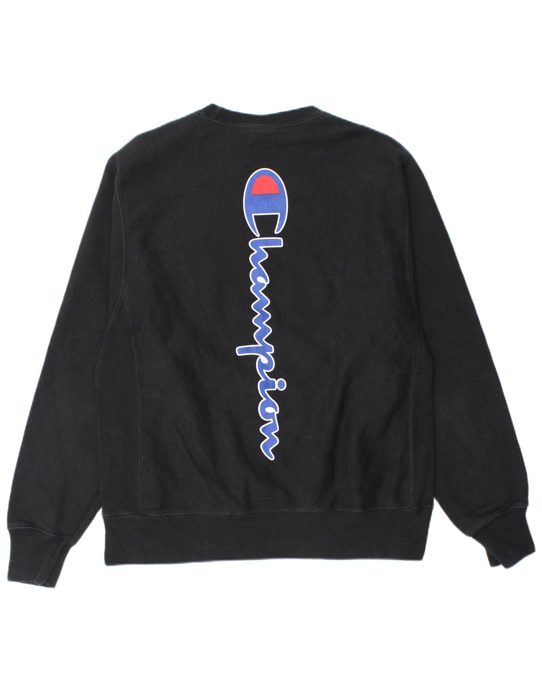 CHAMPION Mens Graphic Sweatshirt Jumper Medium Black Cotton
