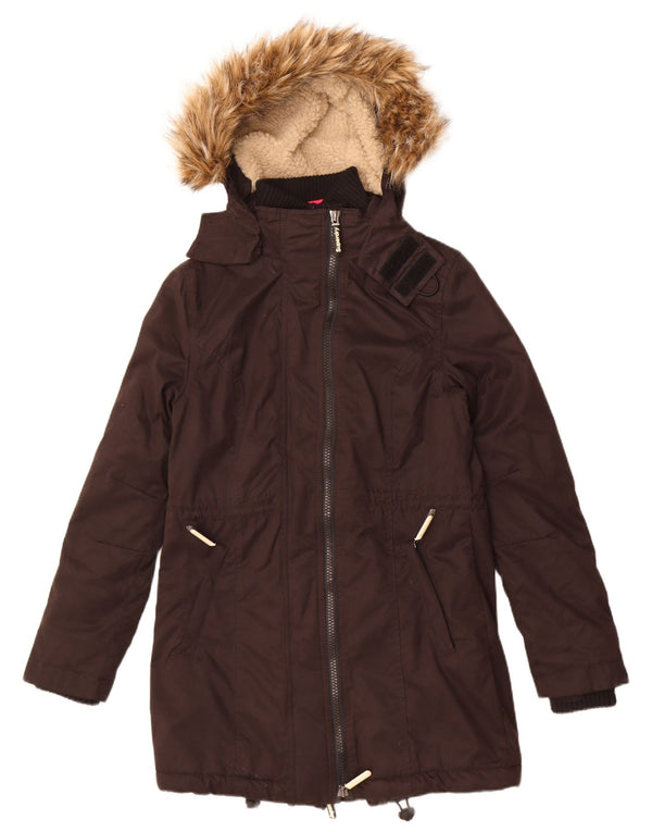 Giacca parka con cappuccio da donna Superdry The Windparka UK 14 Medium Black