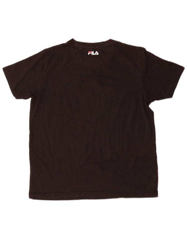 T-shirt grafica da bambino Fila Top 13-14 anni in cotone nero