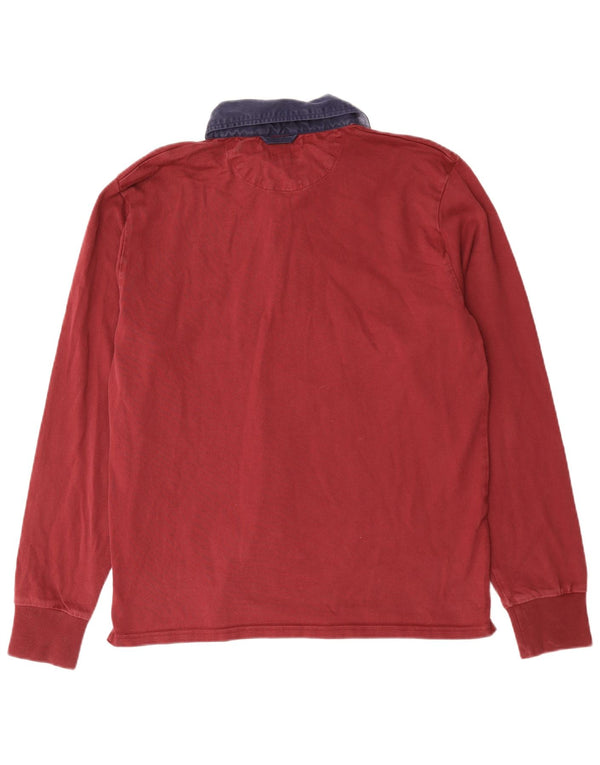 Polo da rugby da uomo a maniche lunghe Gant XL Bordeaux