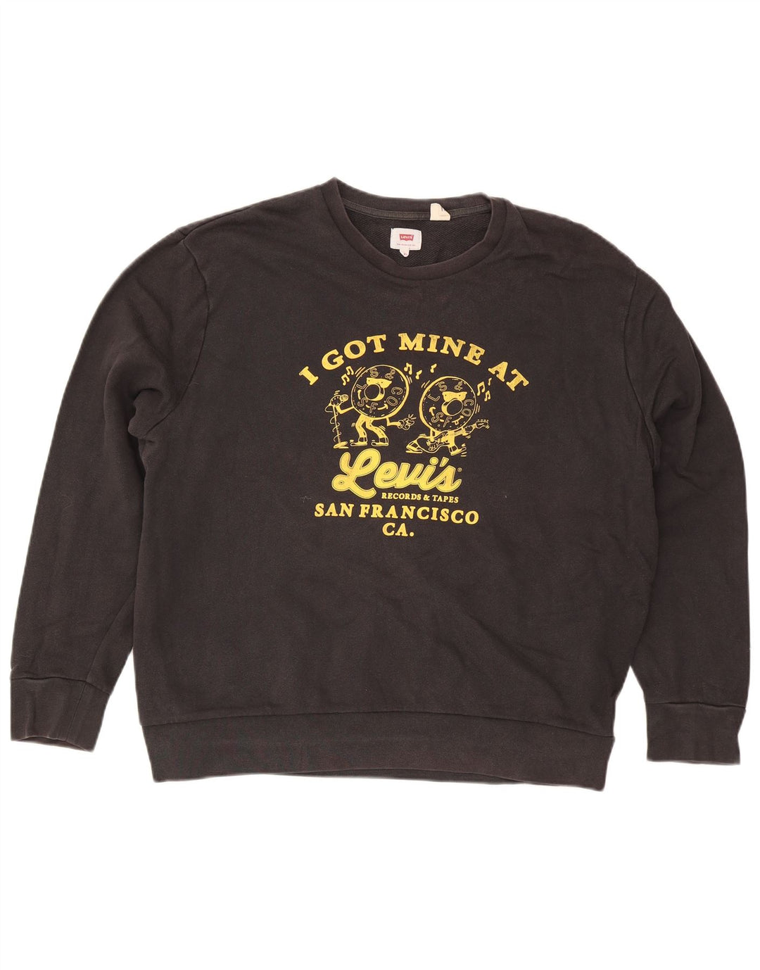 Felpa grafica da uomo Levi's 2XL cotone nero